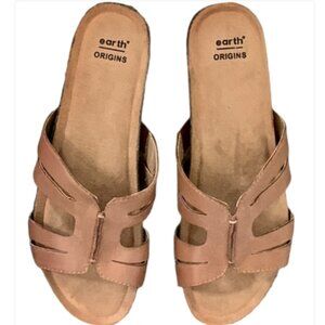 Earth Origins Lyndon Leah Eco Leather Sandal Slide 10M "Alpaca" #223G